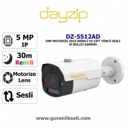 Dayzip DZ-5512AD 5mp Motorize Gece Renkli ve Çift Yönlü Sesli Ip Bullet Kamera